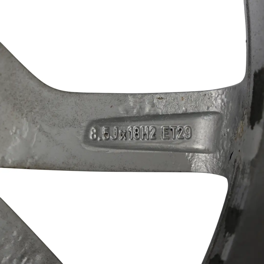 Rim Alloy Silver 18" 8.5J ET:29 Star Spoke to Audi A5 8T Wheel with Part number 8T0601025E Audi A5 8T Wheel Rim Alloy Silver 18" 8.5J ET:29 Star Spoke - SKU 8T0601025E-4 - Part number 8T0601025E