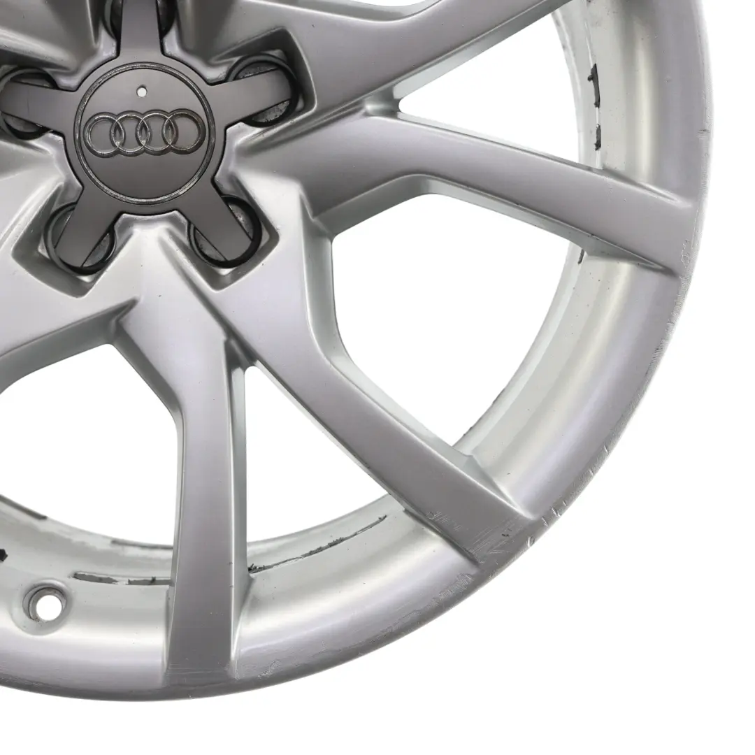 Rim Alloy Silver 18" 8.5J ET:29 Star Spoke to Audi A5 8T Wheel with Part number 8T0601025E Audi A5 8T Wheel Rim Alloy Silver 18" 8.5J ET:29 Star Spoke - SKU 8T0601025E-4 - Part number 8T0601025E
