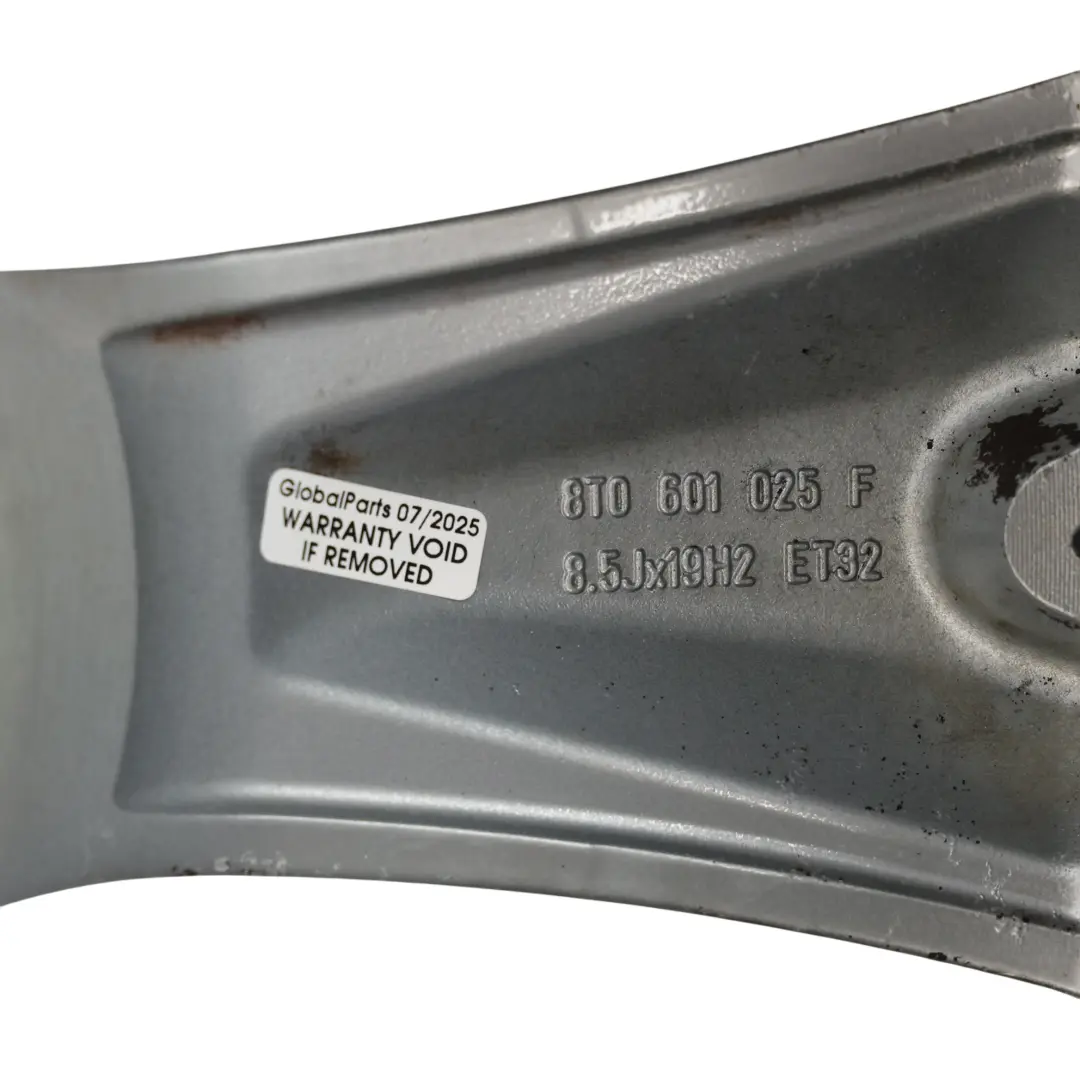 Audi A5 8T Wheel Alloy Rim Grey 19" 8.5J ET:32 Star Spoke - SKU 8T0601025F-5 - Part number 8T0601025F