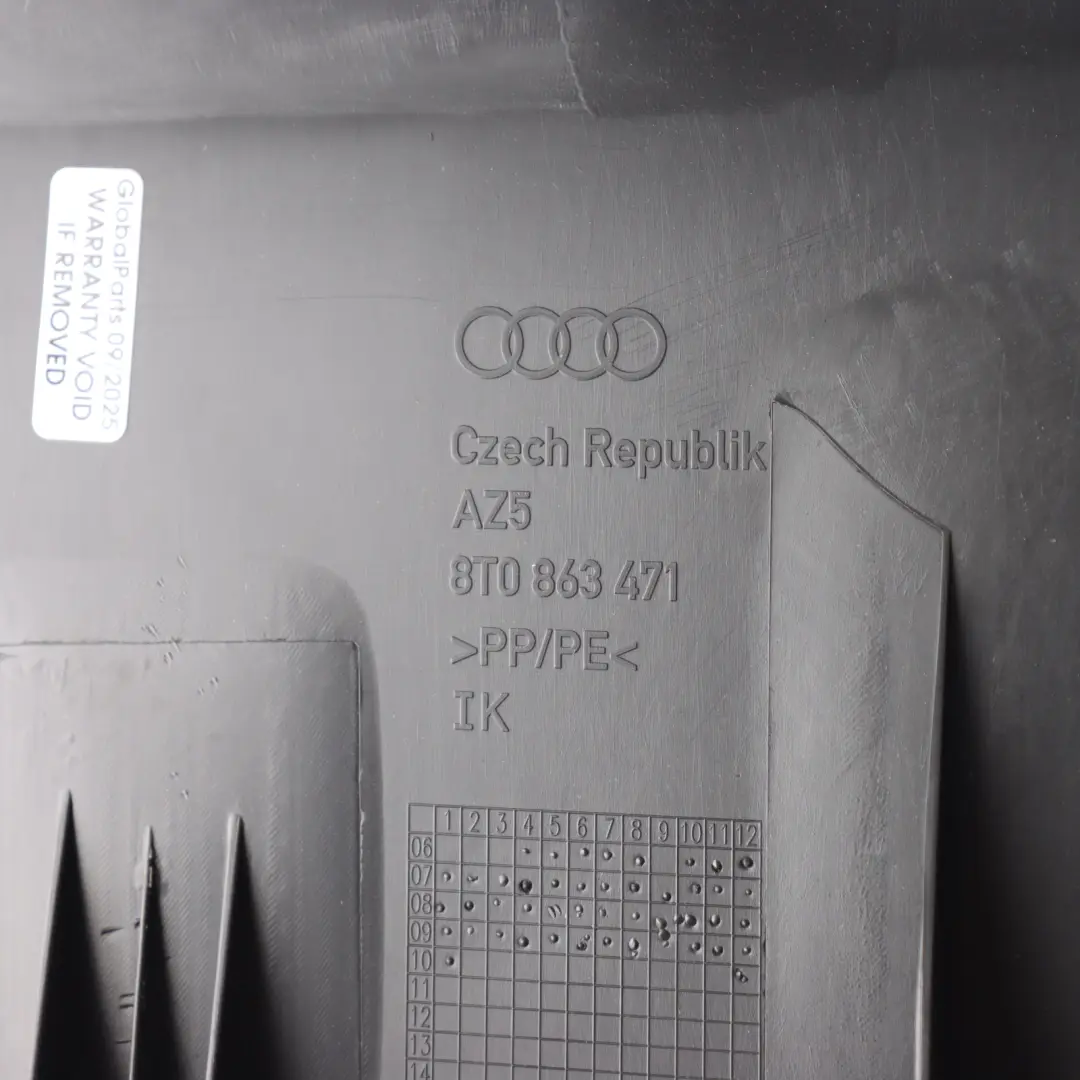 Audi A5 8T Coupe Kofferraumklappe Lippe Striker Platte Schweller - SKU 8T0863471 - Teilenummer 8T0863471