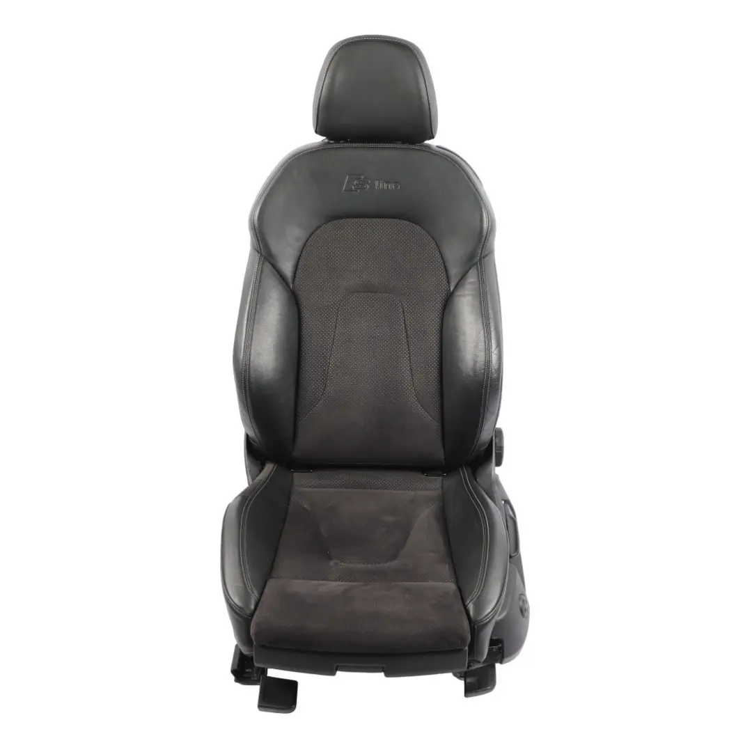 Audi A5 8T Coupe Sport Seat Front Left N/S S-Line Leather Alcantara Black - SKU 8T0881805S-1 - Part number 8T0881805S