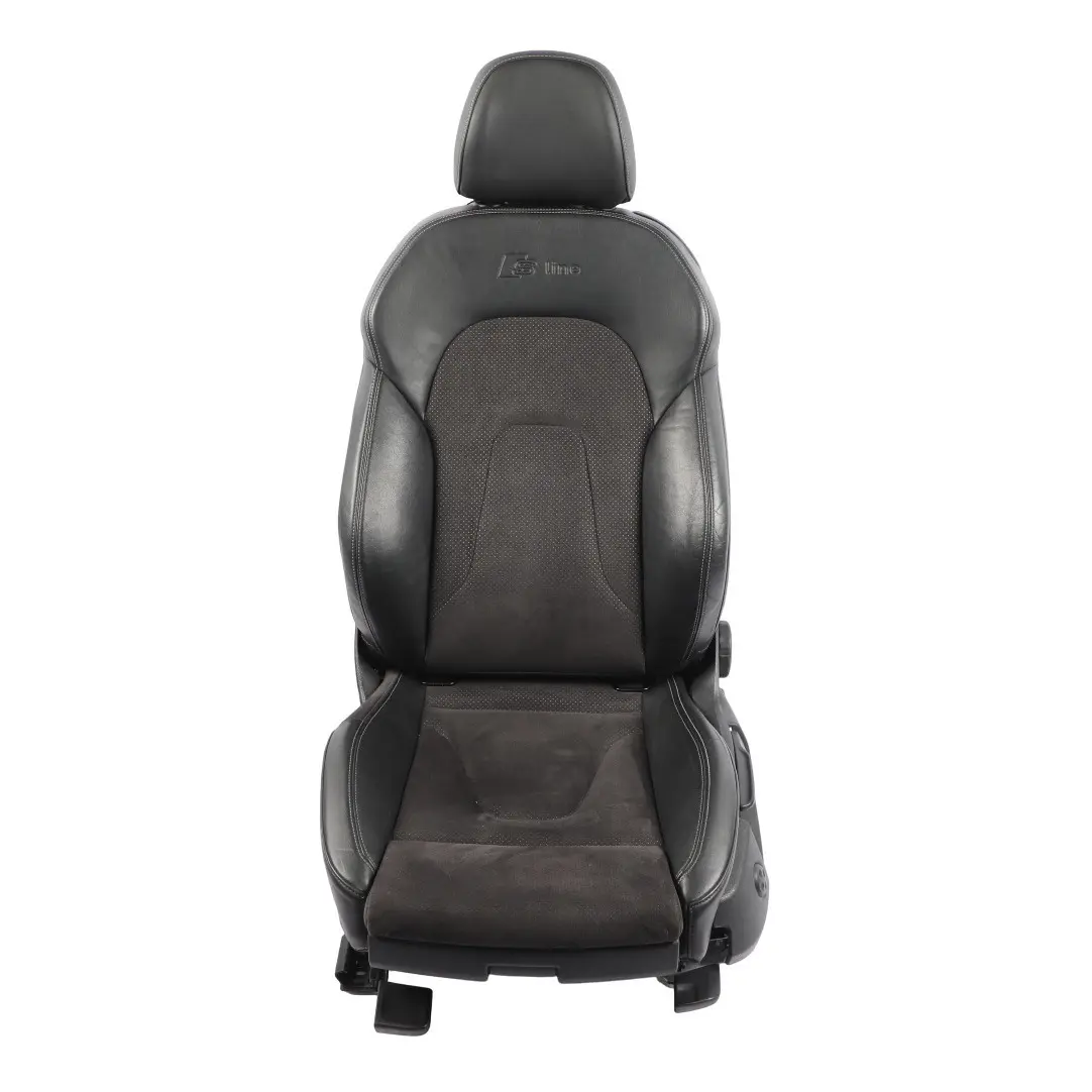 Audi A5 8T Coupe Sport Seat Front Left N/S S-Line Leather Alcantara Black