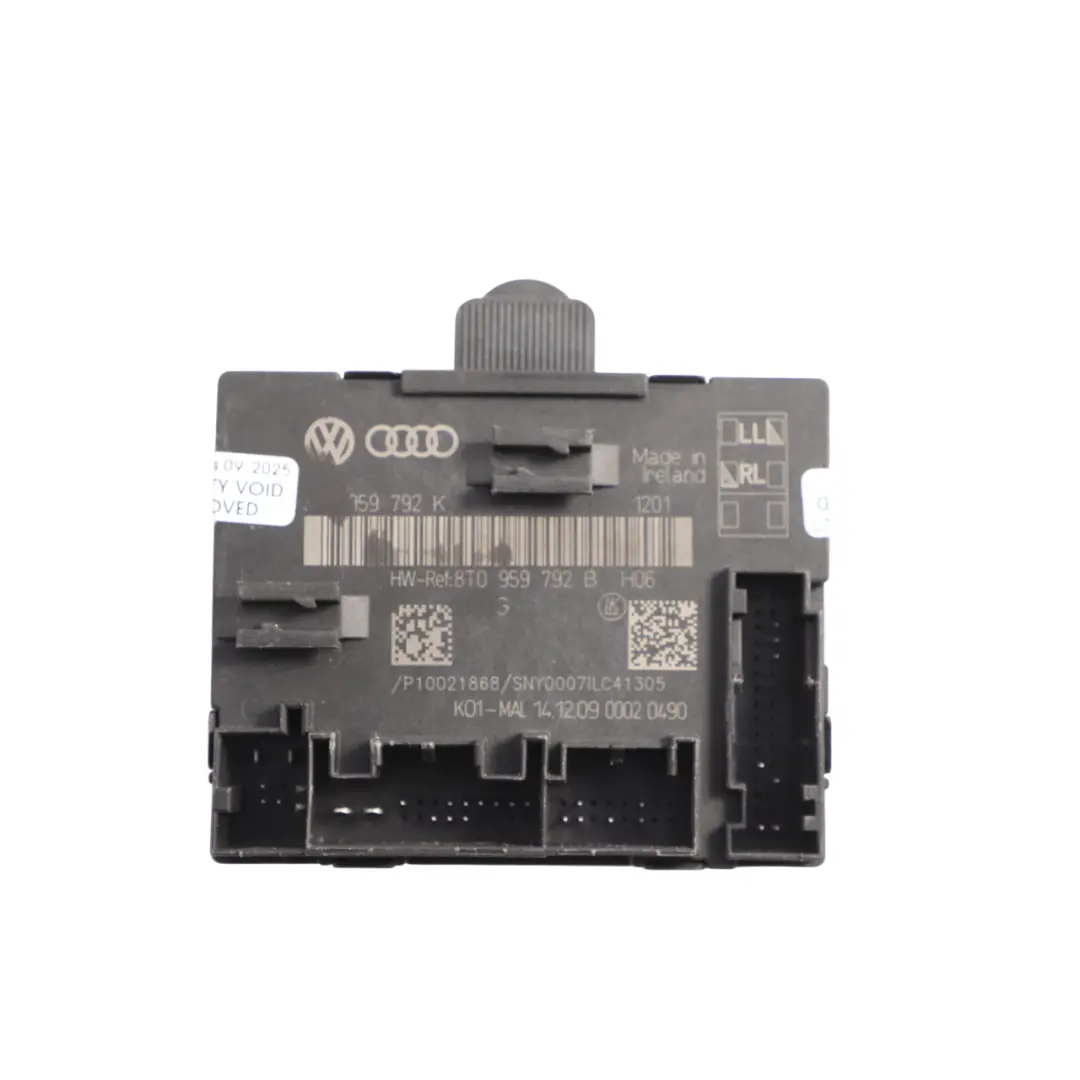 Module De Commande De Porte Côté Passager Avant pour Audi A5 S5 8T à propos du numéro de pièce 8T0959792K Audi A5 S5 8T Module De Commande De Porte Côté Passager Avant - SKU 8T0959792K - Numéro de pièce 8T0959792K
