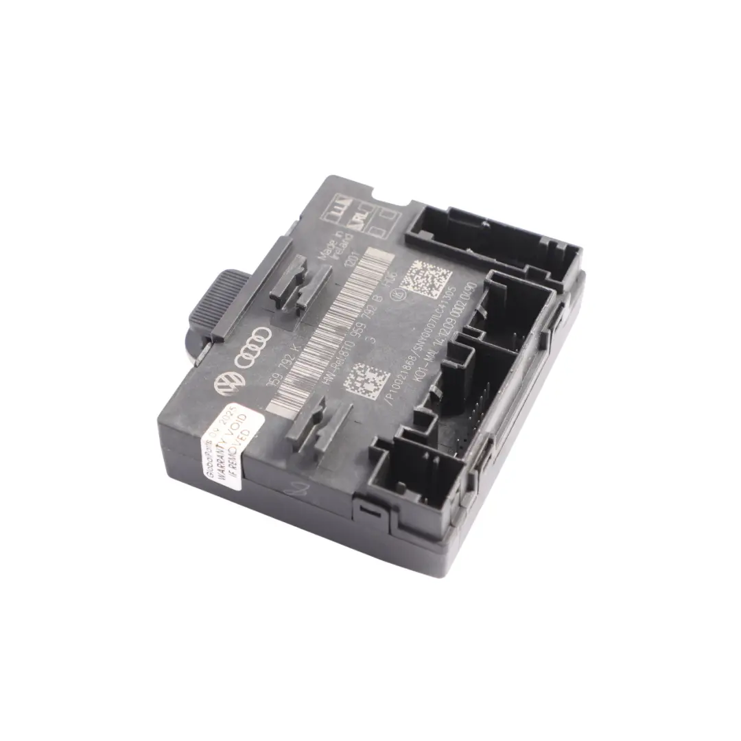 Módulo De Puerta Unidad Control Lado Delantero Pasajero para Audi A5 S5 8T con número de pieza 8T0959792K Audi A5 S5 8T Módulo De Puerta Unidad Control Lado Delantero Pasajero - SKU 8T0959792K - Número de pieza 8T0959792K