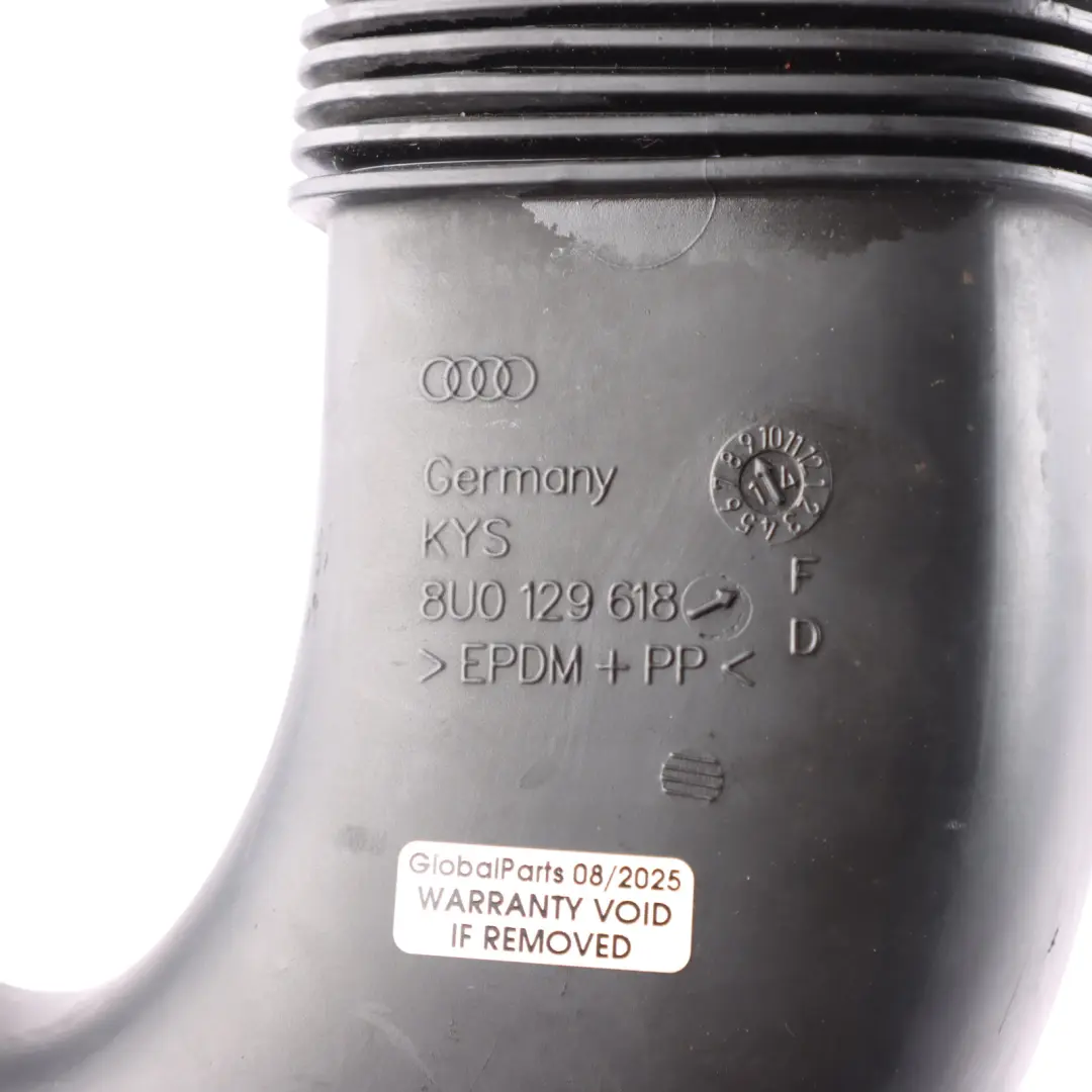 Rura Wąż Przewód Kanał Dolotowy Powietrza 2.0 TFSI do Audi Q3 8U o numerze 8U0129618F Audi Q3 8U Rura Wąż Przewód Kanał Dolotowy Powietrza 2.0 TFSI - SKU 8U0129618F - Numer Części 8U0129618F
