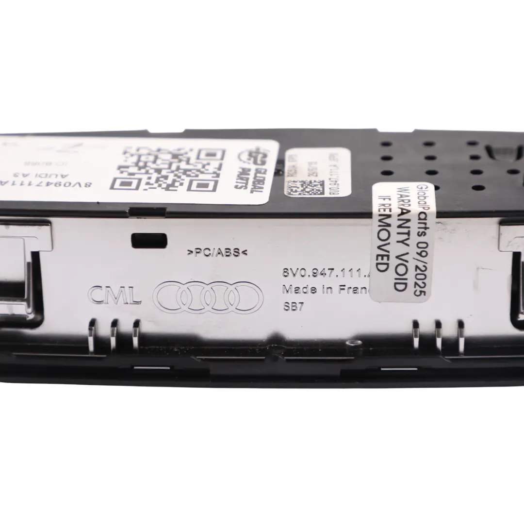 Audi A3 S3 8V Rear Roof Light Reading Lamp Interior Panel 8P0947111A - SKU 8V0947111A-1 - Part number 8V0947111A