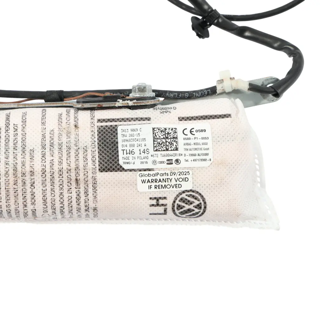 Módulo De Aire Lateral Asiento Delantero Izquierdo para Audi A3 S3 RS3 8V con número de pieza 8V4880241A Audi A3 S3 RS3 8V Módulo De Aire Lateral Asiento Delantero Izquierdo - SKU 8V4880241A - Número de pieza 8V4880241A