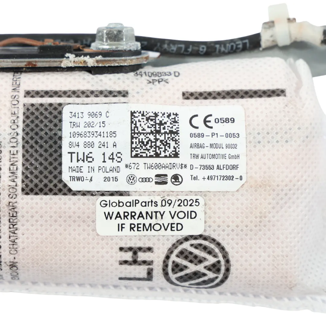 Audi A3 S3 RS3 8V Side Air Module Front Seat Left N/S SRS - SKU 8V4880241A - Part number 8V4880241A