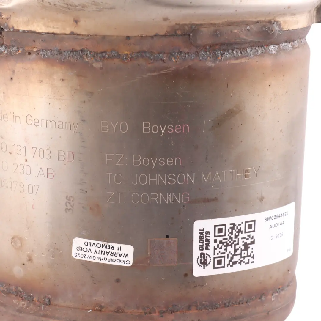 Exhaust Catalytic Converter 2.0 TDI 8W0131703BD 8W0131703BF to Audi A4 B9 A5 F5 with Part number 8W0254452J Audi A4 B9 A5 F5 Exhaust Catalytic Converter 2.0 TDI 8W0131703BD 8W0131703BF - SKU 8W0254452J - Part number 8W0254452J