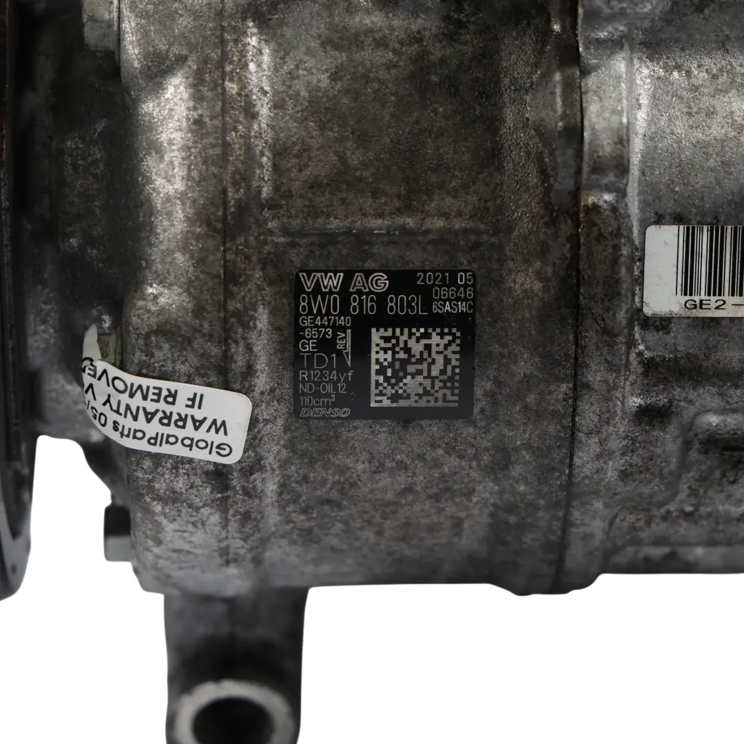 Compresor Aire Acondicionado Unidad A/C Diesel para Audi A4 B9 A5 F5 con número de pieza 8W0816803L Audi A4 B9 A5 F5 Compresor Aire Acondicionado Unidad A/C Diesel - SKU 8W0816803L - Número de pieza 8W0816803L