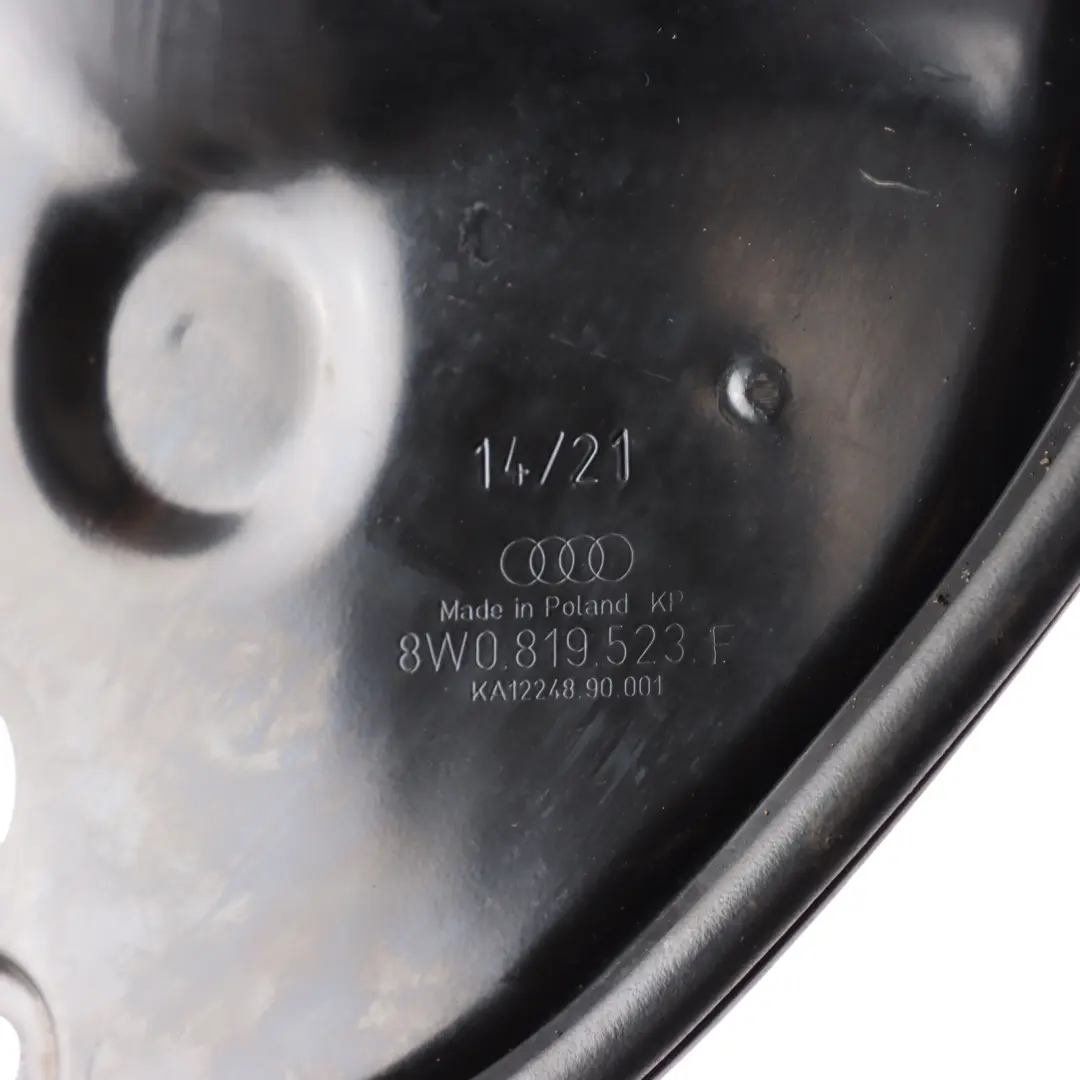 Paratia Deflettore Protezione Firewall per Audi A5 F5 A4 B9 con numero di parte 8W0819523F Audi A5 F5 A4 B9 Paratia Deflettore Protezione Firewall - SKU 8W0819523F - Numero di parte 8W0819523F