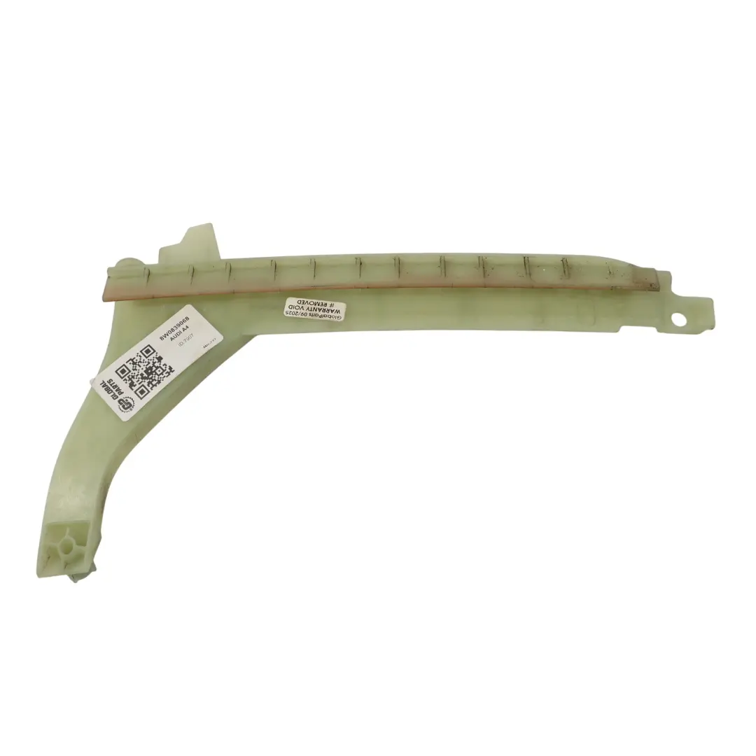 Window Guide Rail Door Trim Bracket Right O/S to Audi A4 S4 B9 Sedan Rear with Part number 8W0839068 Audi A4 S4 B9 Sedan Rear Window Guide Rail Door Trim Bracket Right O/S - SKU 8W0839068 - Part number 8W0839068