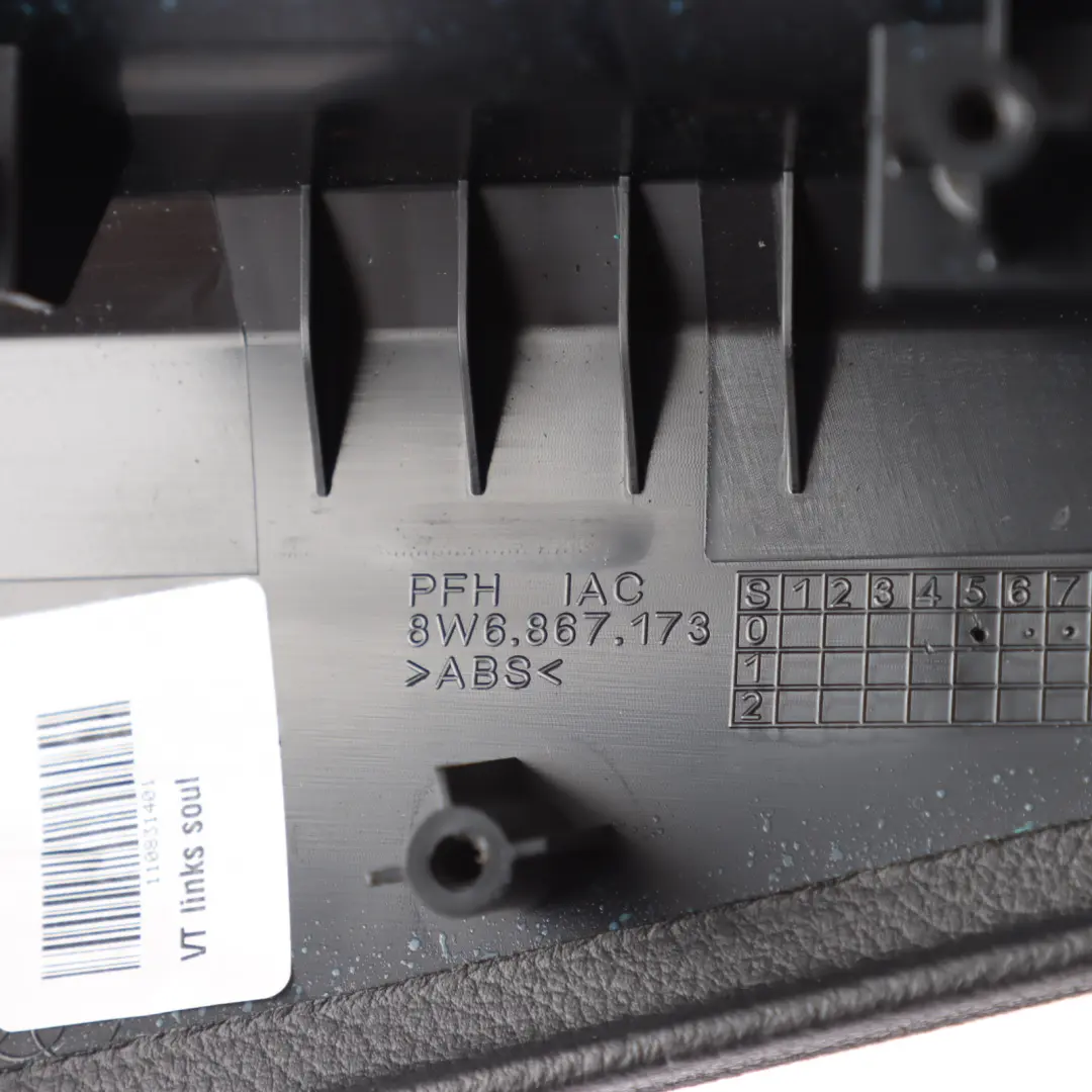 Audi A5 F5 Door Card Armrest Cover Cap Trim Panel Front Left N/S - SKU 8W6867173 - Part number 8W6867173