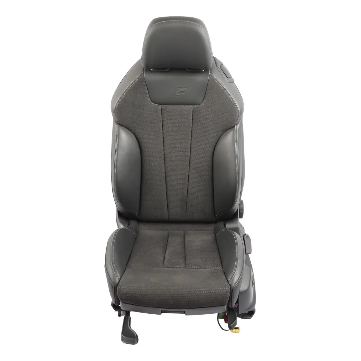 Audi A5 F5 Coupe Seat Front Left N/S S-Line Heated Half Leather Black Grey