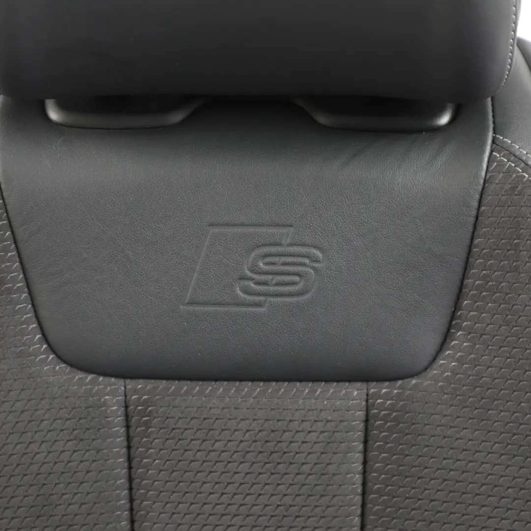 Front Left N/S S-Line Heated Half Leather Black Grey to Audi A5 F5 Coupe Seat with Part number 8W6881805P Audi A5 F5 Coupe Seat Front Left N/S S-Line Heated Half Leather Black Grey - SKU 8W6881805P - Part number 8W6881805P