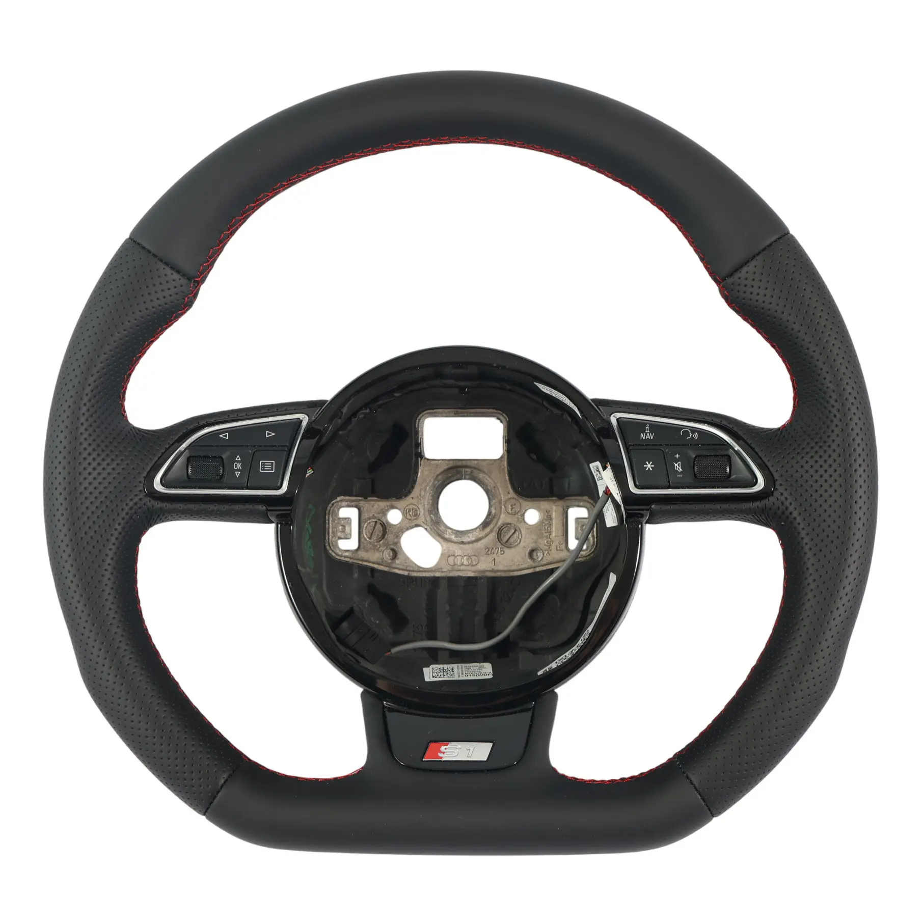 Audi A1 S1 8X Steering Wheel NEW Black Leather Flat Bottom 8X0419091AD