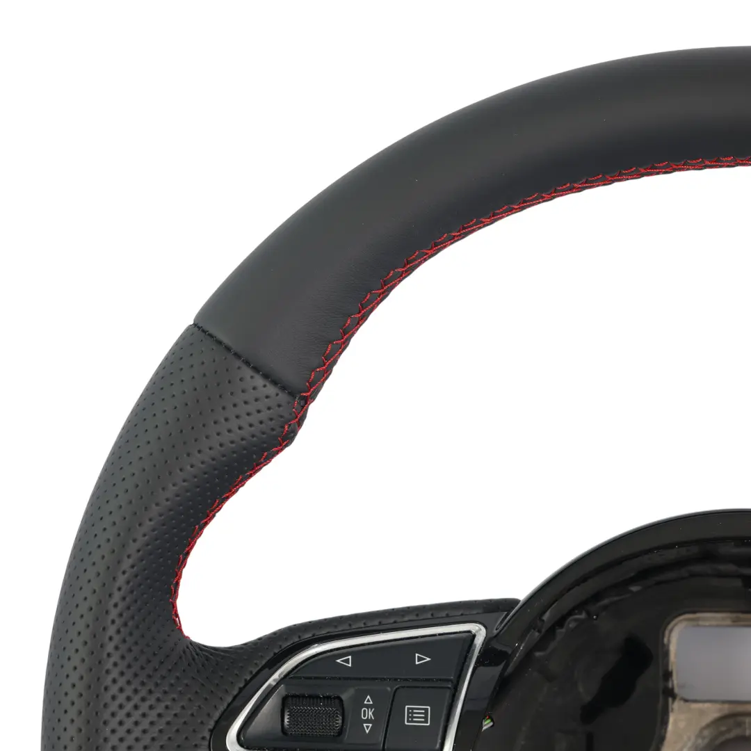 Audi A1 S1 8X Steering Wheel NEW Black Leather Flat Bottom - SKU 8X0419091AD-1 - Part number 8X0419091AD