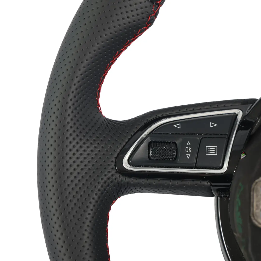 NUOVO In Pelle Nera Fondo Piatto per Audi A1 S1 8X Volante con numero di parte 8X0419091AD Audi A1 S1 8X Volante NUOVO In Pelle Nera Fondo Piatto - SKU 8X0419091AD-1 - Numero di parte 8X0419091AD