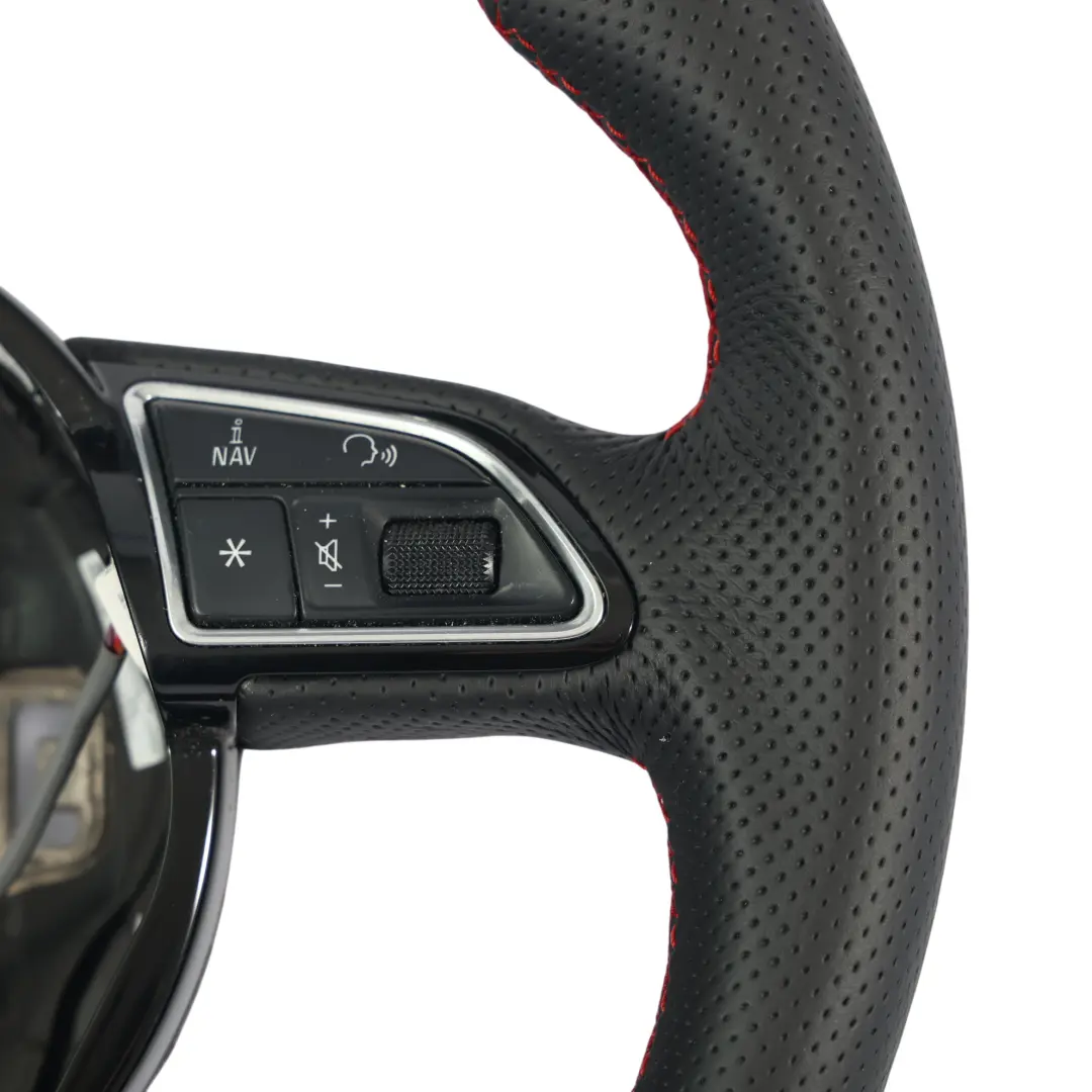 Steering Wheel NEW Black Leather Flat Bottom to Audi A1 S1 8X with Part number 8X0419091AD Audi A1 S1 8X Steering Wheel NEW Black Leather Flat Bottom - SKU 8X0419091AD-1 - Part number 8X0419091AD