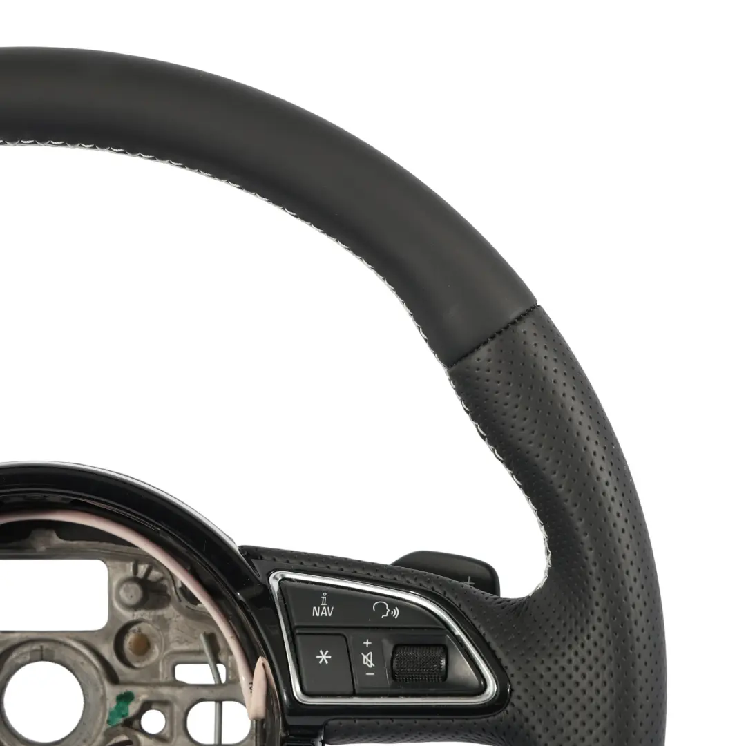 NUEVO Volante De Cuero Negro Palanca de Cambio para Audi A6 C7 S-Line con número de pieza 8X0419091M Audi A6 C7 S-Line NUEVO Volante De Cuero Negro Palanca de Cambio - SKU 8X0419091M-3 - Número de pieza 8X0419091M