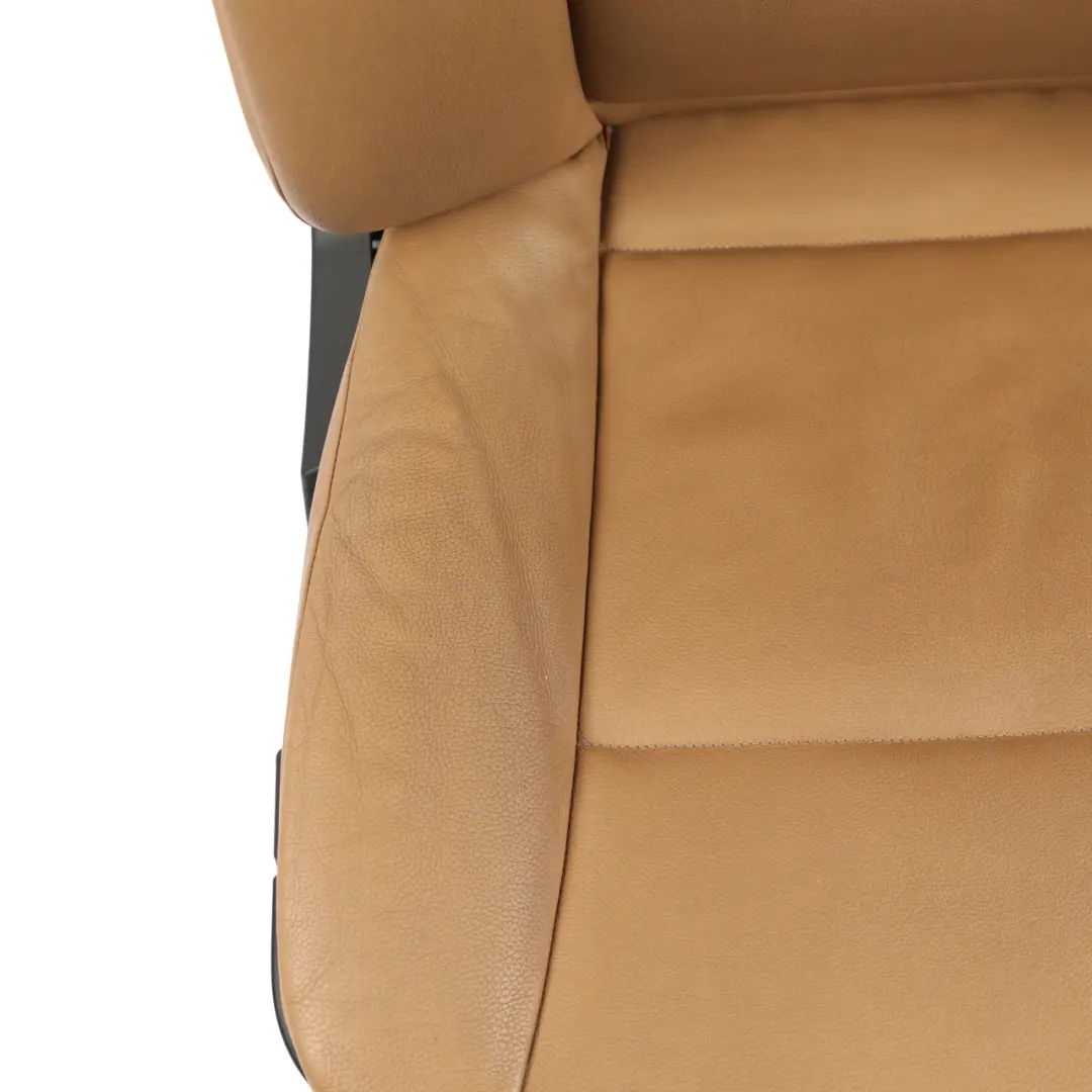 BMW E60 E61 LCI Front Seat Electric Heated Leather Natural Brown Right O/S - SKU 9126275-2 - Part number 9126275
