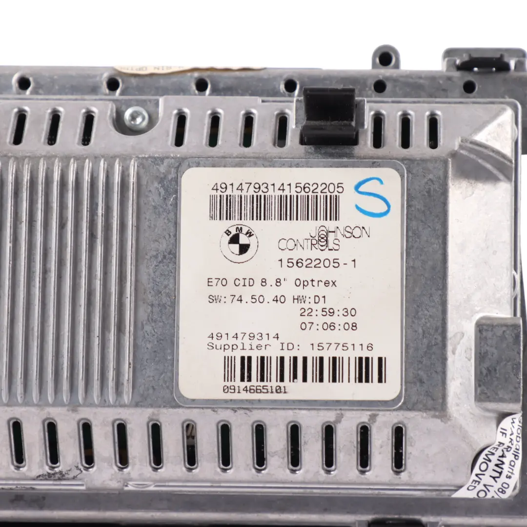  Dashboard Monitor Screen BMW X5 X6 E70 E71 Sat Nav System 8,8" - SKU 9146651-2 - Part number 9146651