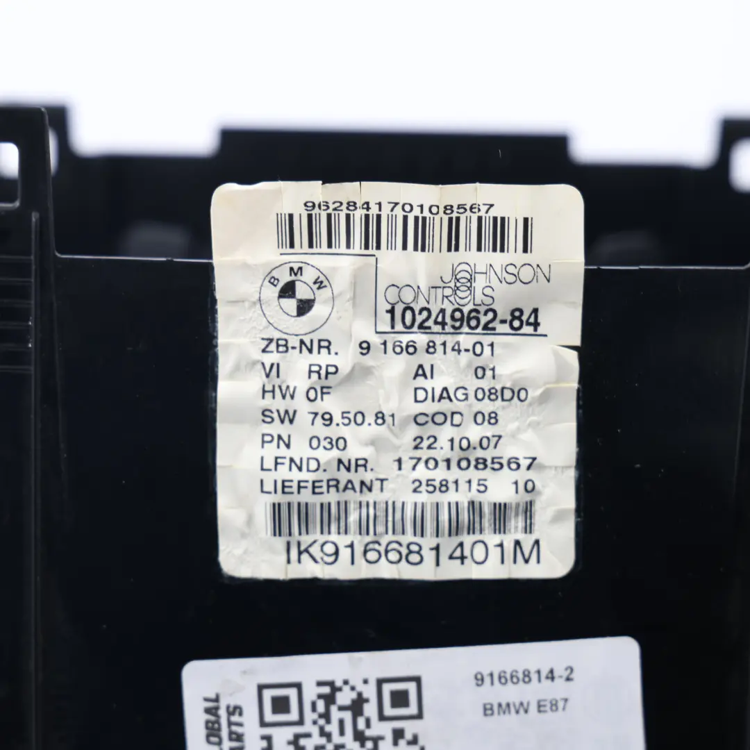 BMW E81 E82 E87 Garniture De Recouvrement Compteur De Vitesse Essence - SKU 9166814-2 - Numéro de pièce 9166814