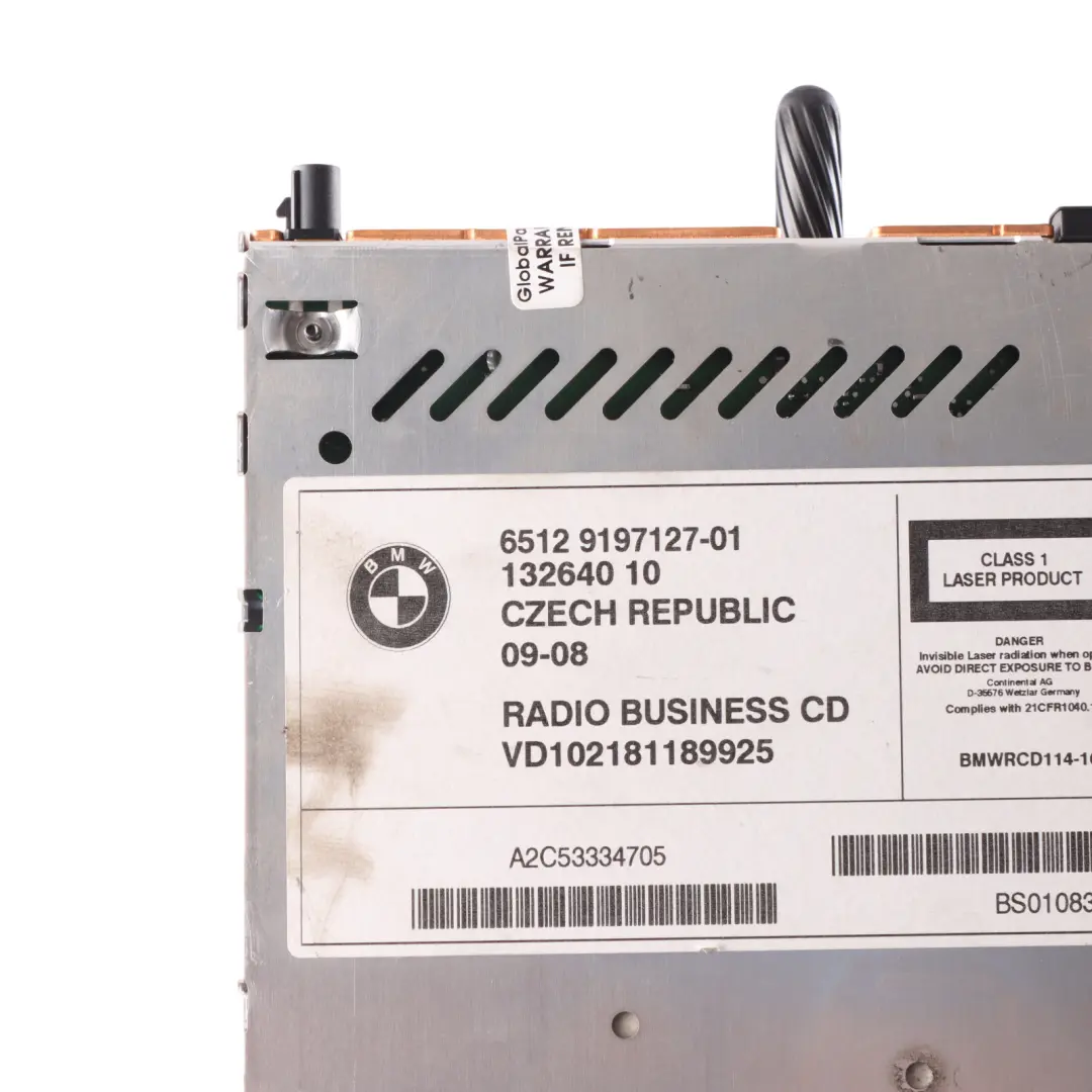 Radio Business CD Player Unidad Multimedia para BMW X3 E83 Z4 E85 E86 con número de pieza 9197127 BMW X3 E83 Z4 E85 E86 Radio Business CD Player Unidad Multimedia - SKU 9197127 - Número de pieza 9197127