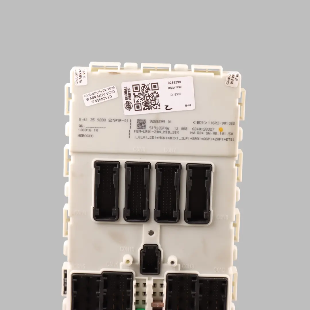 Body Comfort Module Control Unit FEM to BMW F20 F30 F31 with Part number 9288299 BMW F20 F30 F31 Body Comfort Module Control Unit FEM - SKU 9288299 - Part number 9288299