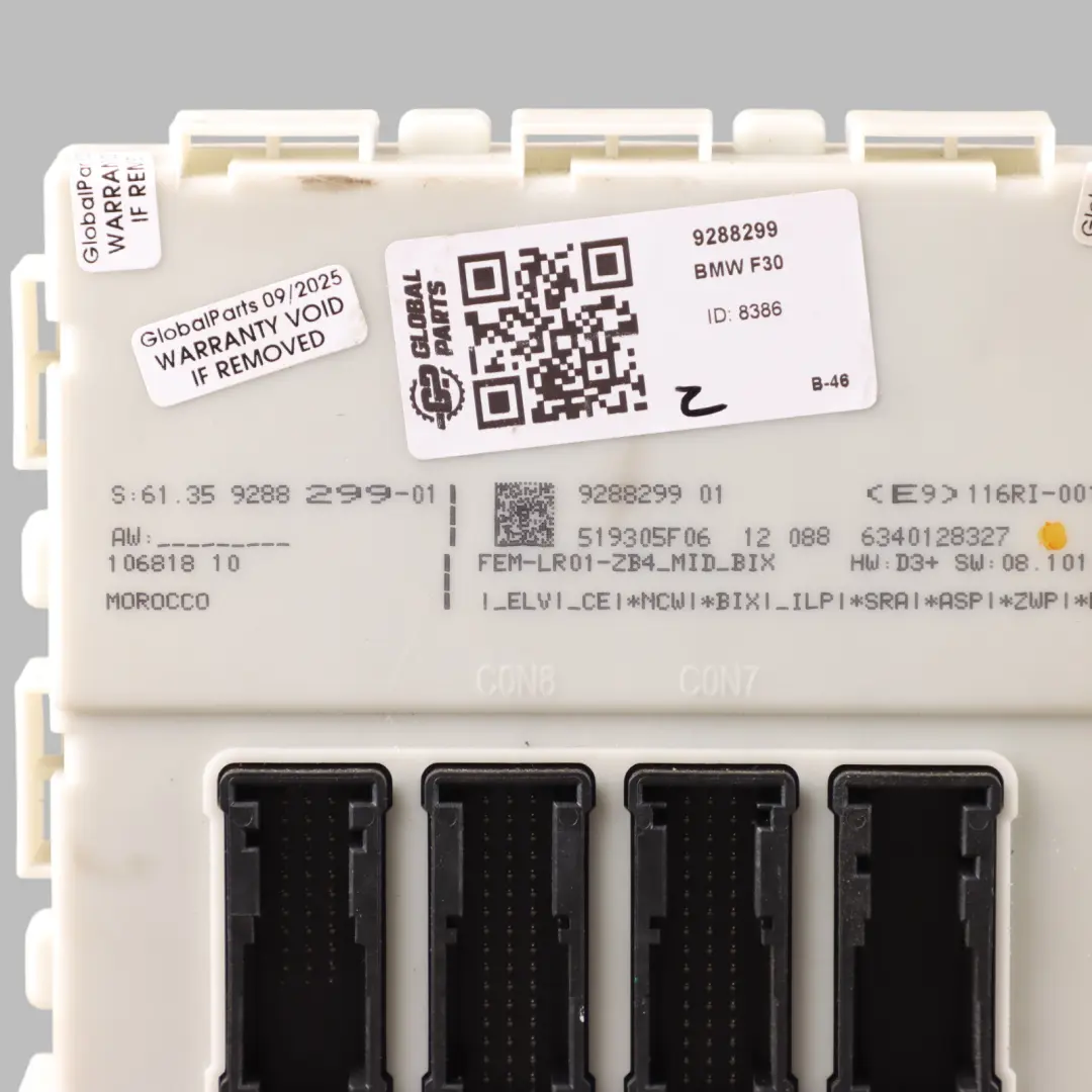 BMW F20 F30 F31 Body Comfort Module Control Unit FEM - SKU 9288299 - Part number 9288299