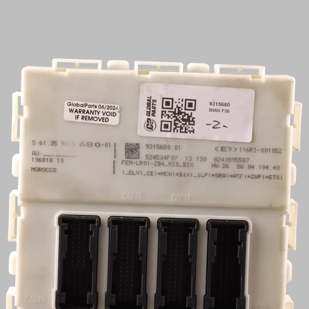 BMW F30 F31 Body Control Module ECU Control Unit Module - SKU 9315680 - Part number 9315680