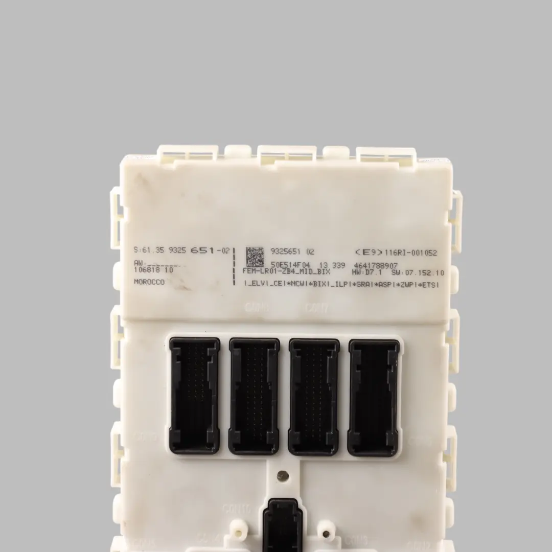 Central Body Control Module Comfort Unit BCM ECU to BMW F20 with Part number 9325651 BMW F20 Central Body Control Module Comfort Unit BCM ECU - SKU 9325651 - Part number 9325651