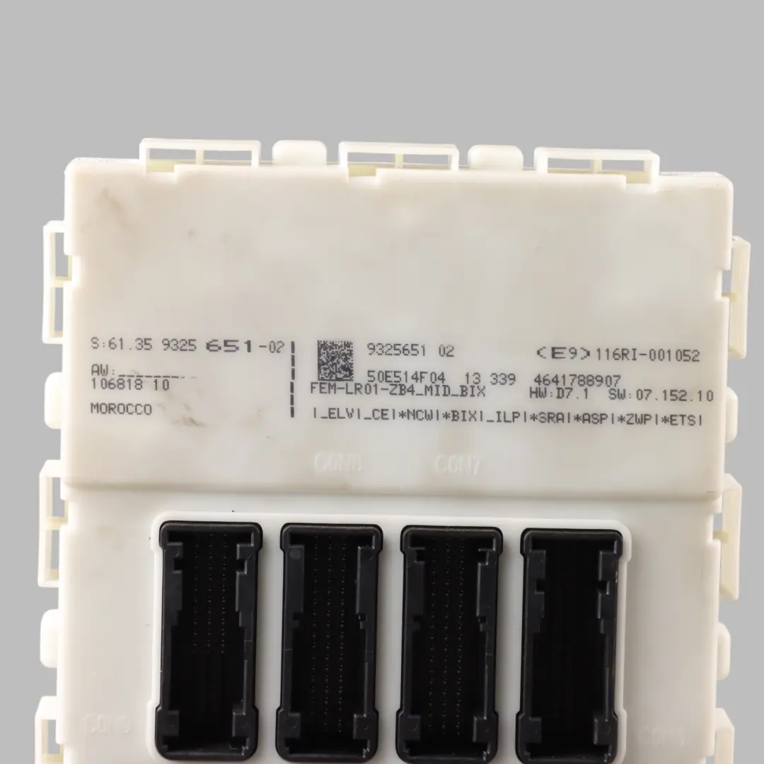 Central Body Control Module Comfort Unit BCM ECU to BMW F20 with Part number 9325651 BMW F20 Central Body Control Module Comfort Unit BCM ECU - SKU 9325651 - Part number 9325651