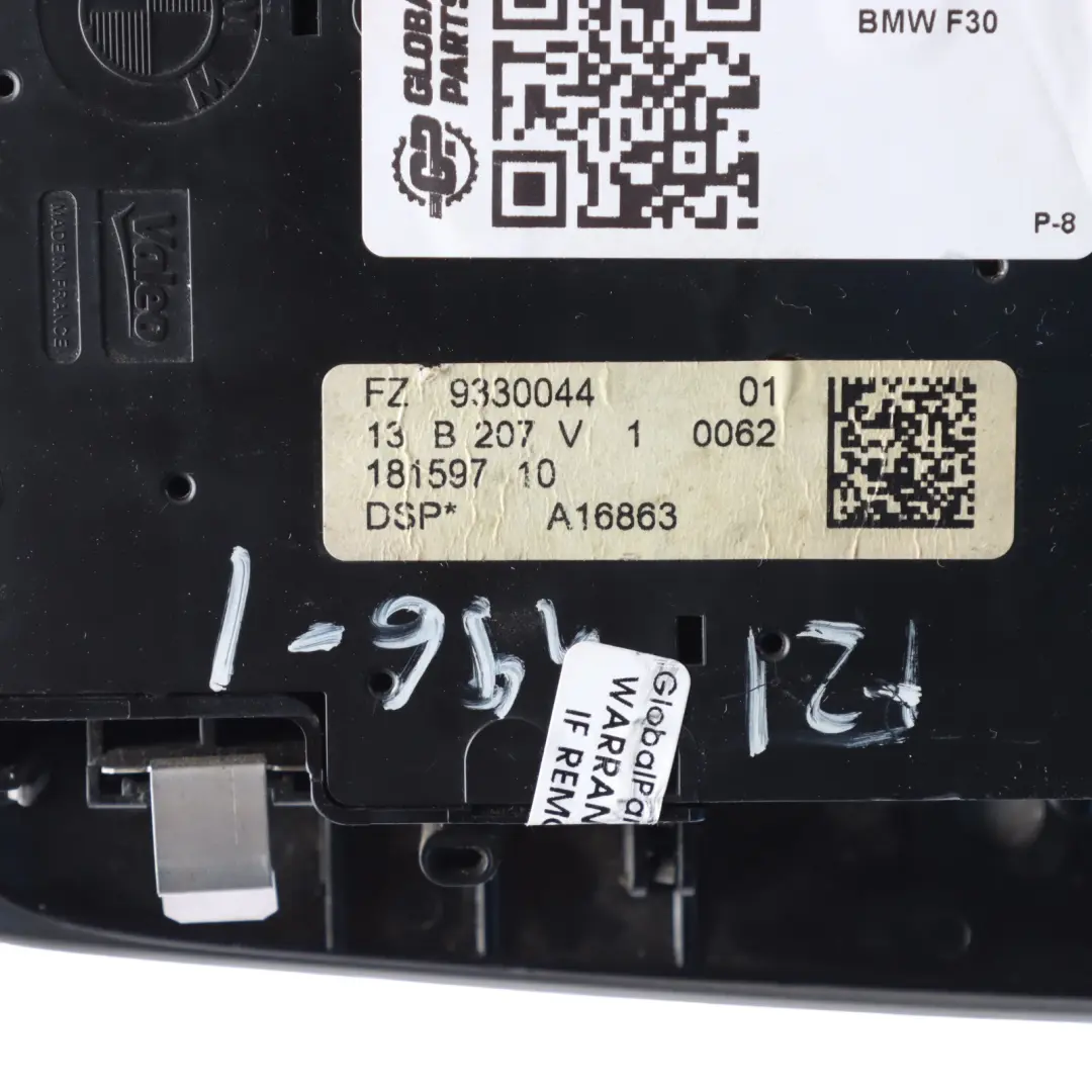 BMW F20 F21 F22 F30 F87 Roof Interior Light Centre Function Switch Panel - SKU 9330044 - Part number 9330044