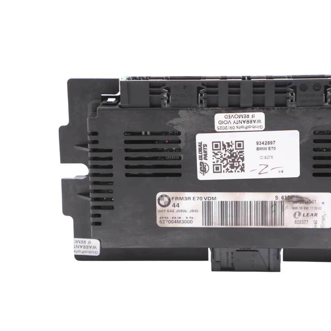 Footwell Light Control Module Unit LEAR FRM3R VDM to BMW X5 E70 with Part number 9342897 BMW X5 E70 Footwell Light Control Module Unit LEAR FRM3R VDM - SKU 9342897 - Part number 9342897