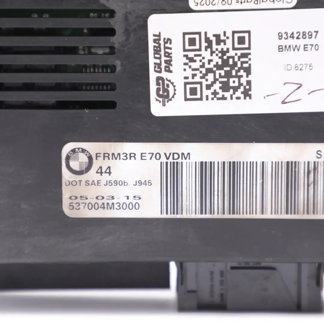 Footwell Light Control Module Unit LEAR FRM3R VDM to BMW X5 E70 with Part number 9342897 BMW X5 E70 Footwell Light Control Module Unit LEAR FRM3R VDM - SKU 9342897 - Part number 9342897