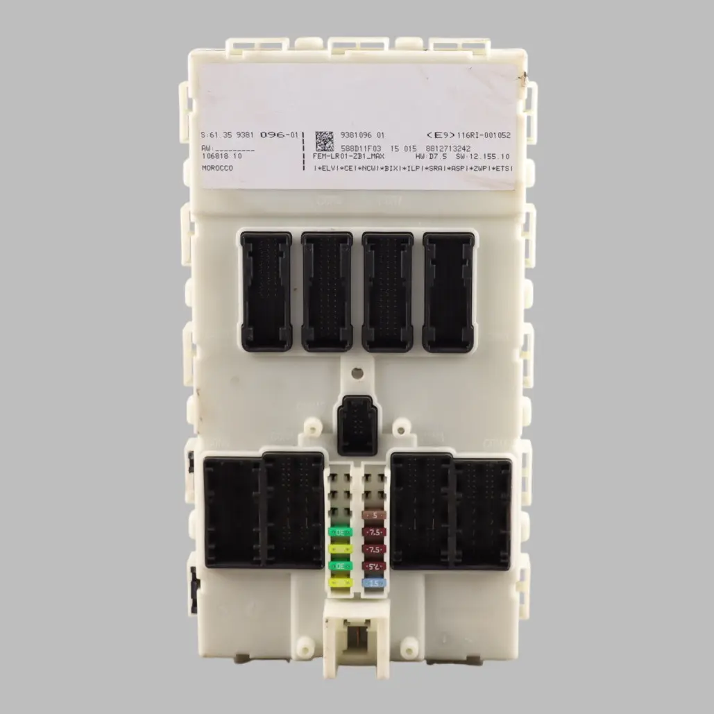 Front Electronic Body Control Module Unit FEM ECU to BMW F20 with Part number 9381096 BMW F20 Front Electronic Body Control Module Unit FEM ECU - SKU 9381096 - Part number 9381096
