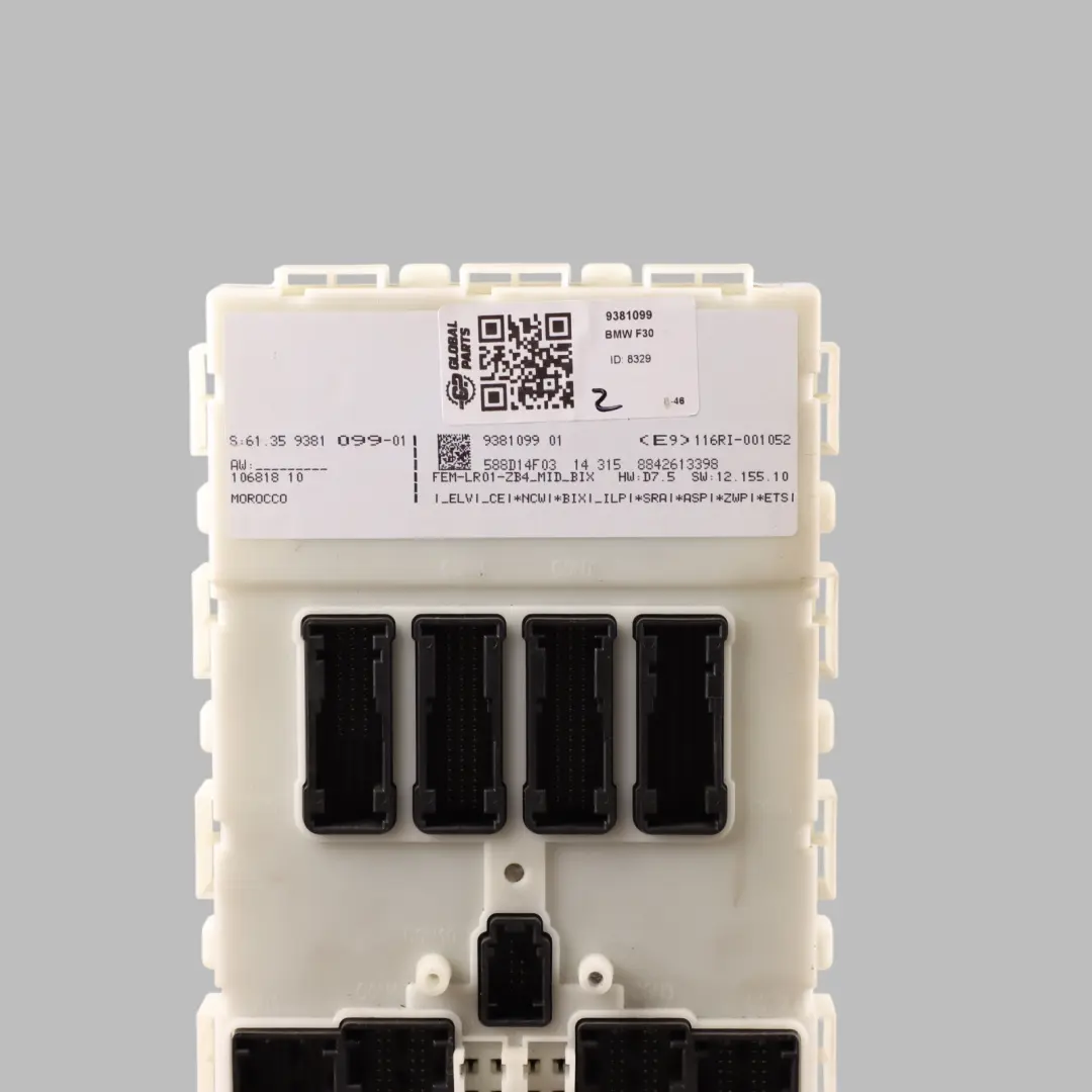 Body Module Control Unit FEM Fuse Box to BMW F20 F30 F31 BCM with Part number 9381099 BMW F20 F30 F31 BCM Body Module Control Unit FEM Fuse Box - SKU 9381099 - Part number 9381099
