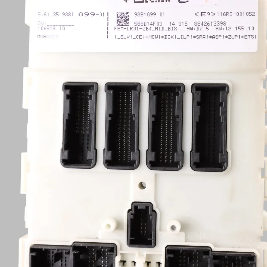 BMW F20 F30 F31 BCM Body Module Control Unit FEM Fuse Box - SKU 9381099 - Part number 9381099