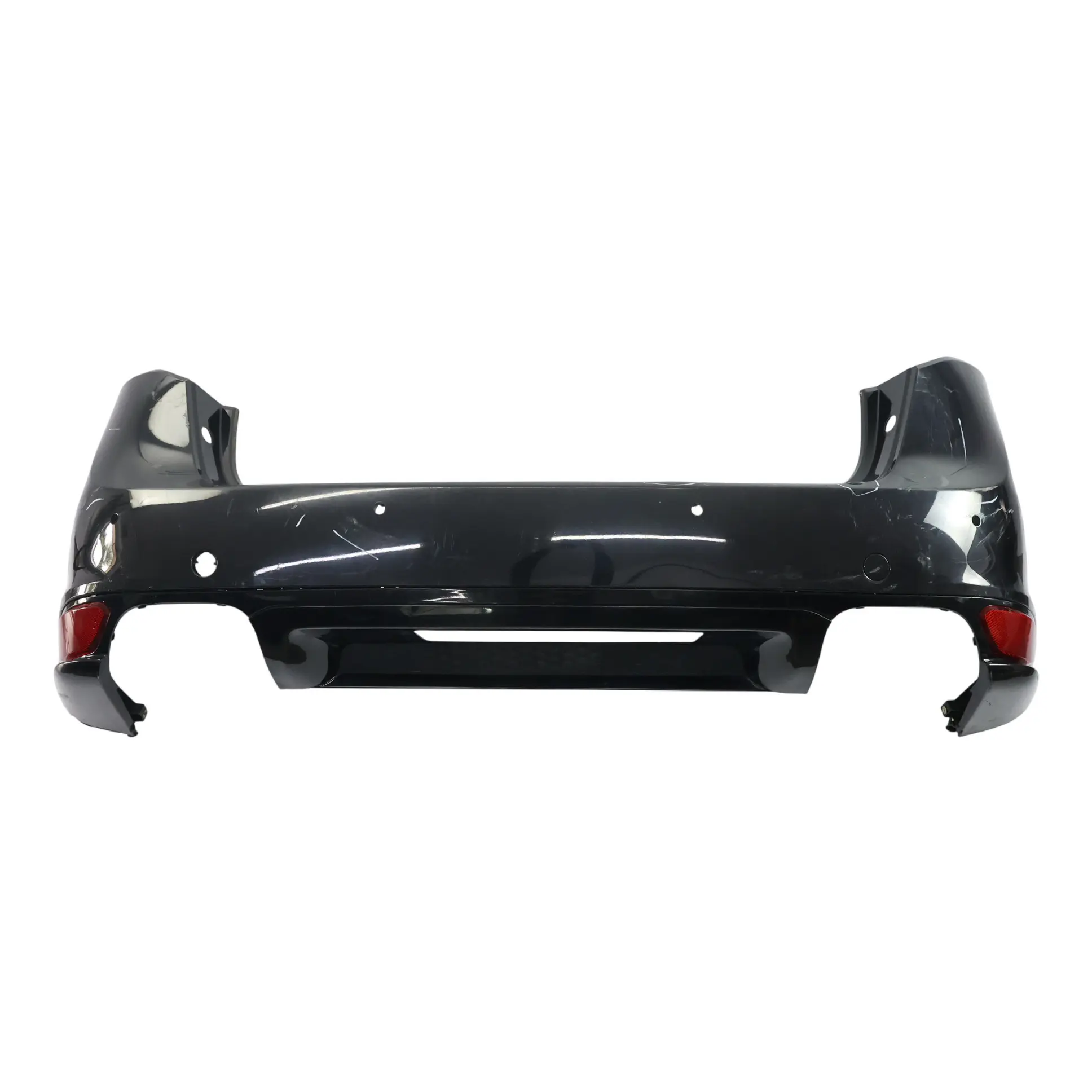 Porsche Cayenne 958 92A Rear Bumper Trim Panel Covering Jet Black Metallic - C9X