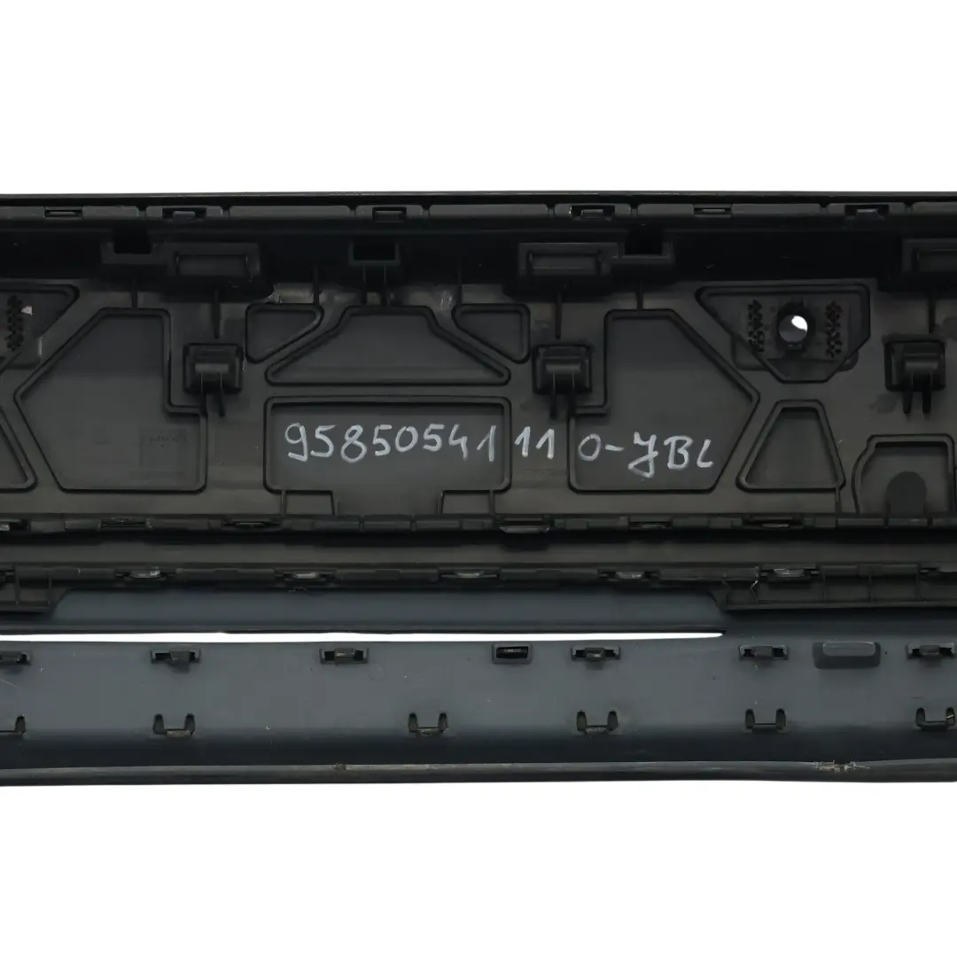 958 92A Rear Bumper Trim Panel Covering Jet Black Metallic - C9X to Porsche Cayenne with Part number 95850541110 Porsche Cayenne 958 92A Rear Bumper Trim Panel Covering Jet Black Metallic - C9X - SKU 95850541110-JBL - Part number 95850541110