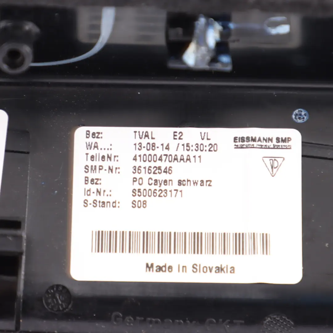 Porsche Cayenne 92A Apoyabrazos Delantero Izquierdo Cuero Negro 7P5867173 - SKU 95855517301 - Número de pieza 95855517301