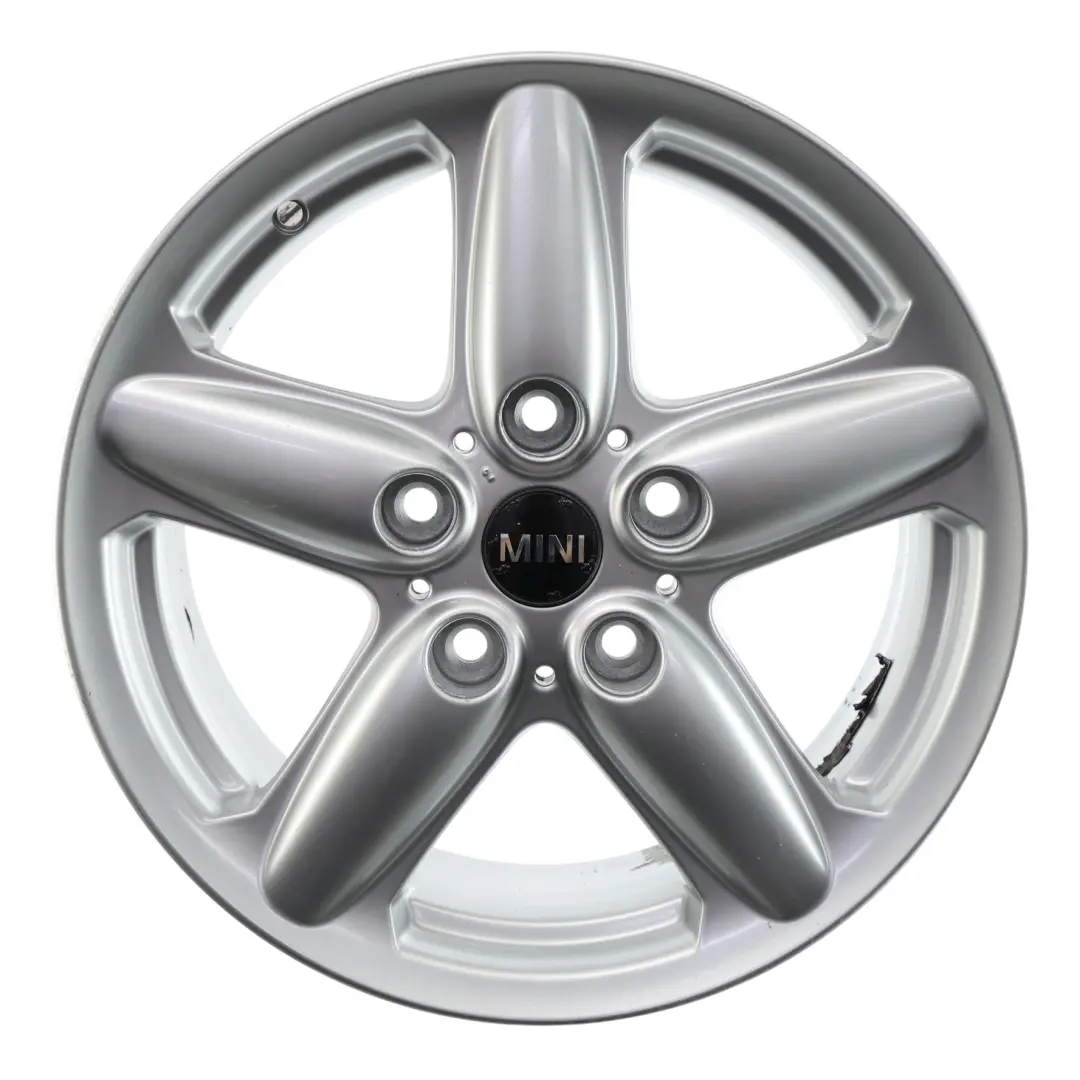 Mini Cooper R60 R61 Silberfelge Alu Felge 16 "6,5J 5-Sterne-Einzelspeiche 124 - SKU 9803720-2 - Teilenummer 9803720