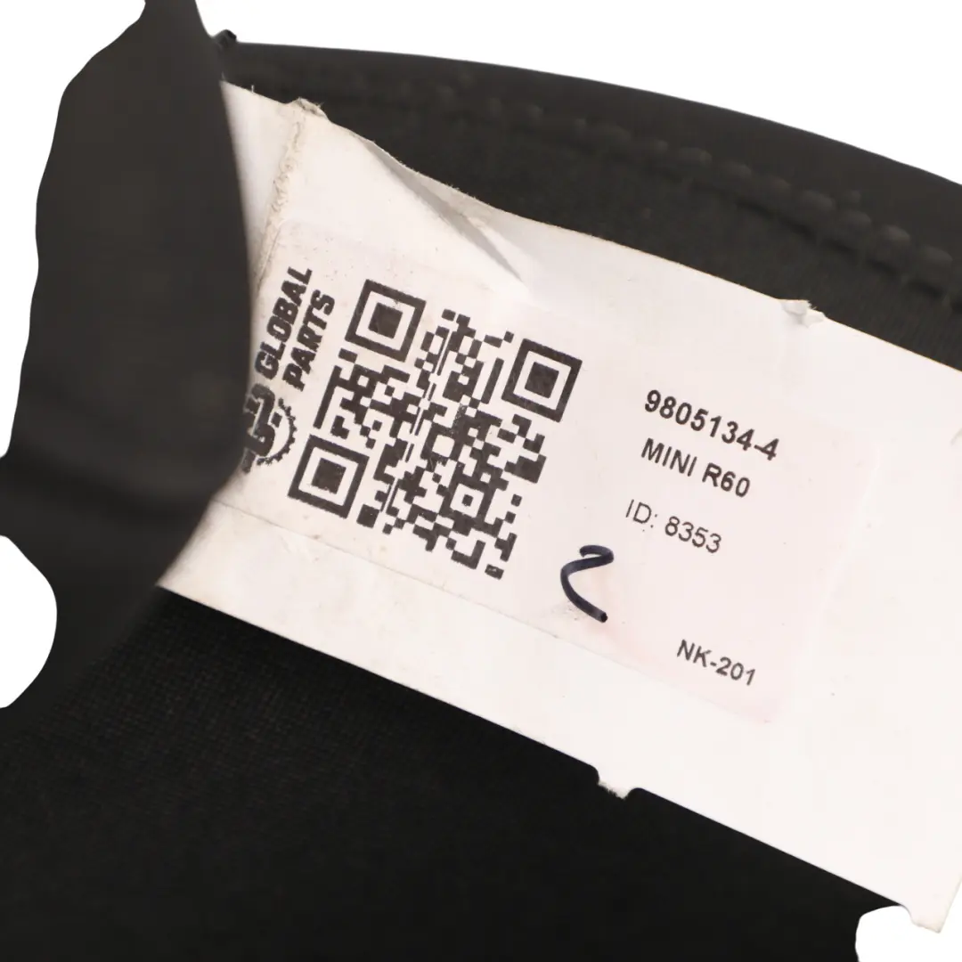 Front Seat Cosmos Cloth Carbon Black Left N/S to Mini R60 Countryman with Part number 9805134 Mini R60 Countryman Front Seat Cosmos Cloth Carbon Black Left N/S - SKU 9805134-4 - Part number 9805134