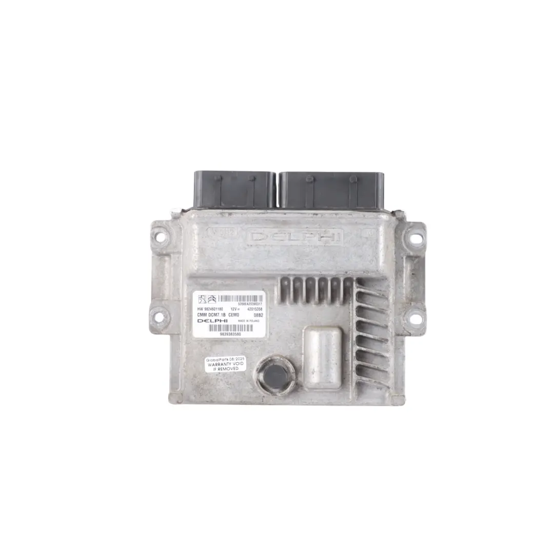 Citroen Relay III 2.2 HDI 140HP DW12RUD Engine Control ECU Manual to with Part number 9824601180 Citroen Relay III 2.2 HDI 140HP DW12RUD Engine Control ECU Manual - SKU 9824601180 - Part number 9824601180