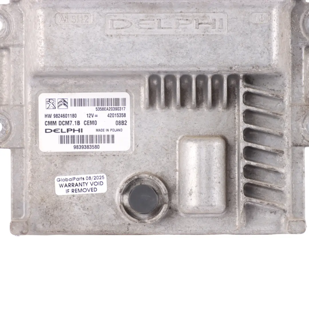  Citroen Relay III 2.2 HDI 140HP DW12RUD Engine Control ECU Manual - SKU 9824601180 - Part number 9824601180