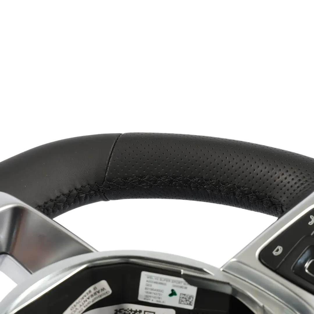 Mercedes W213 Steering Wheel NEW Leather Flat Bottom Paddle Shift - SKU A0004606600-1 - Part number A0004606600