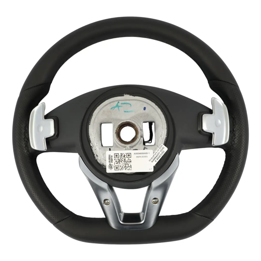 Mercedes W213 Steering Wheel NEW Leather Flat Bottom Paddle Shift - SKU A0004606600-1 - Part number A0004606600