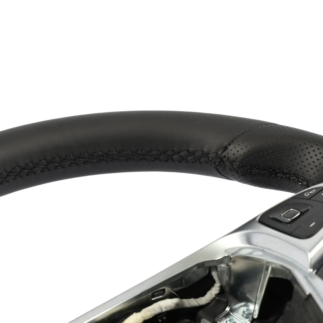 Mercedes W213 Steering Wheel NEW Leather Flat Bottom Paddle Shift - SKU A0004606600-1 - Part number A0004606600