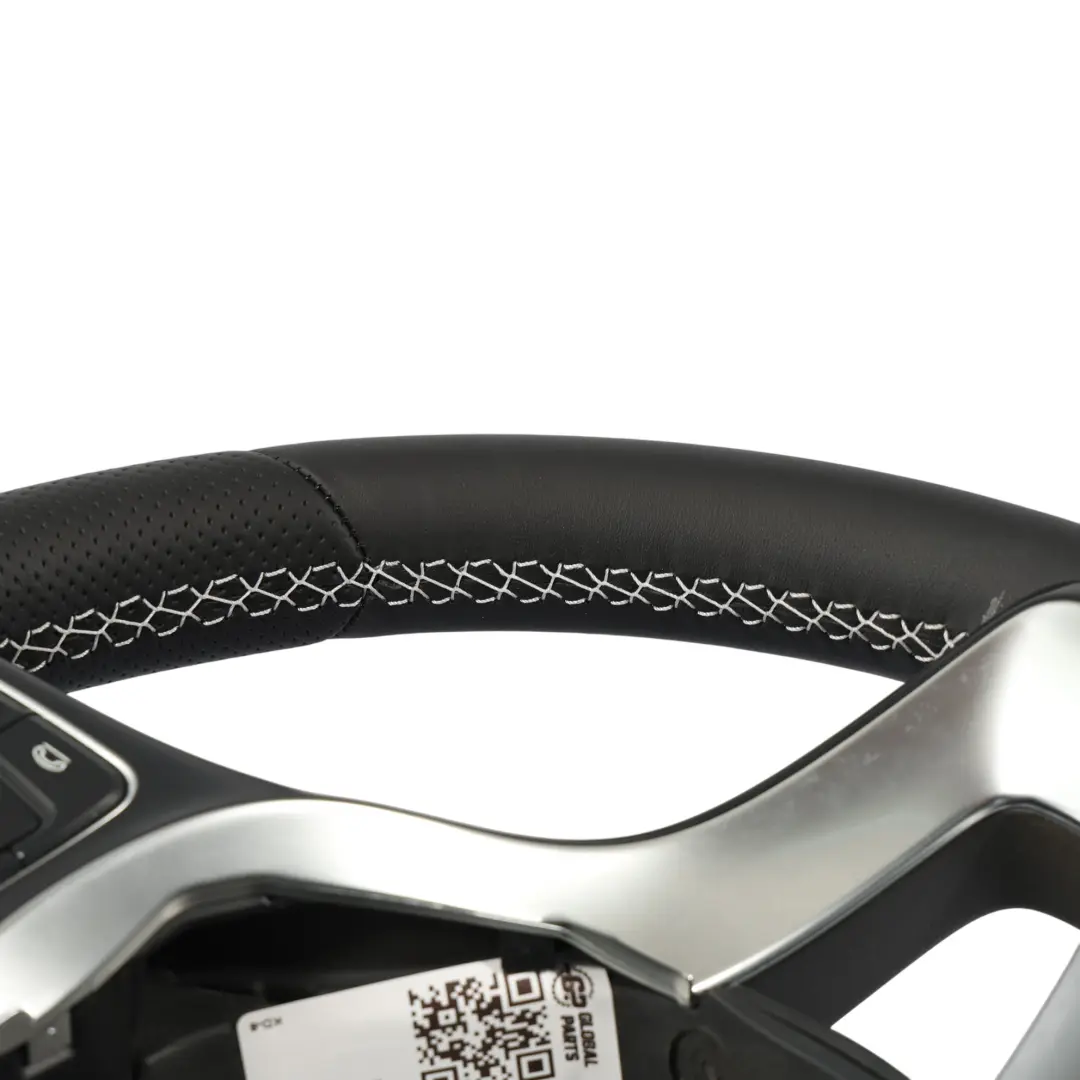 X470 Volante NUOVO Pelle Nera Fili Bianchi Multifunzione per Mercedes X250 con numero di parte A0004607504 Mercedes X250 X470 Volante NUOVO Pelle Nera Fili Bianchi Multifunzione - SKU A0004607504-1 - Numero di parte A0004607504